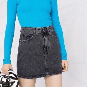 Off-White Corporate Miniskirt in Dark Grey